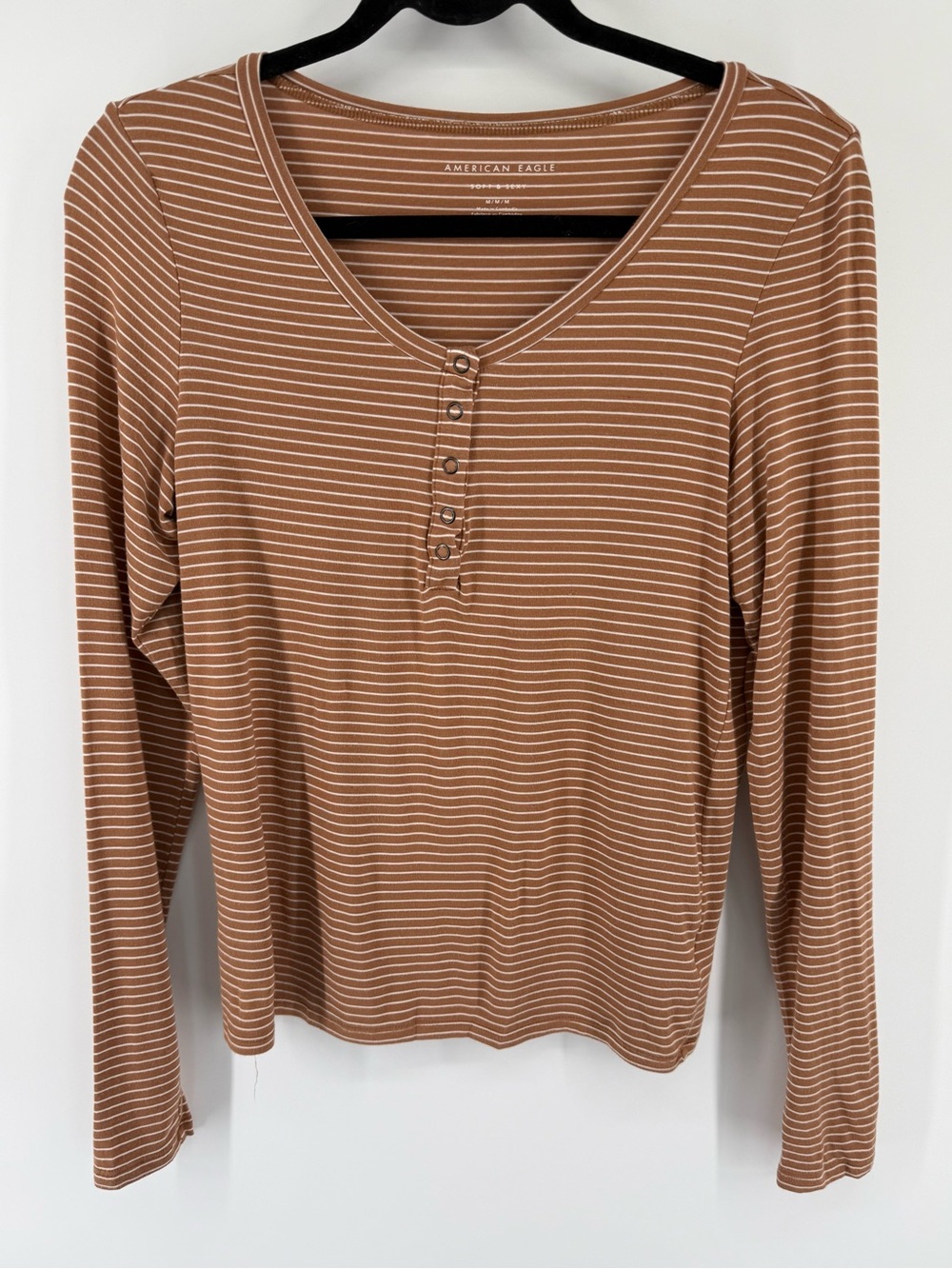 American Eagle Outfitters Soft & Sexy Striped Henley